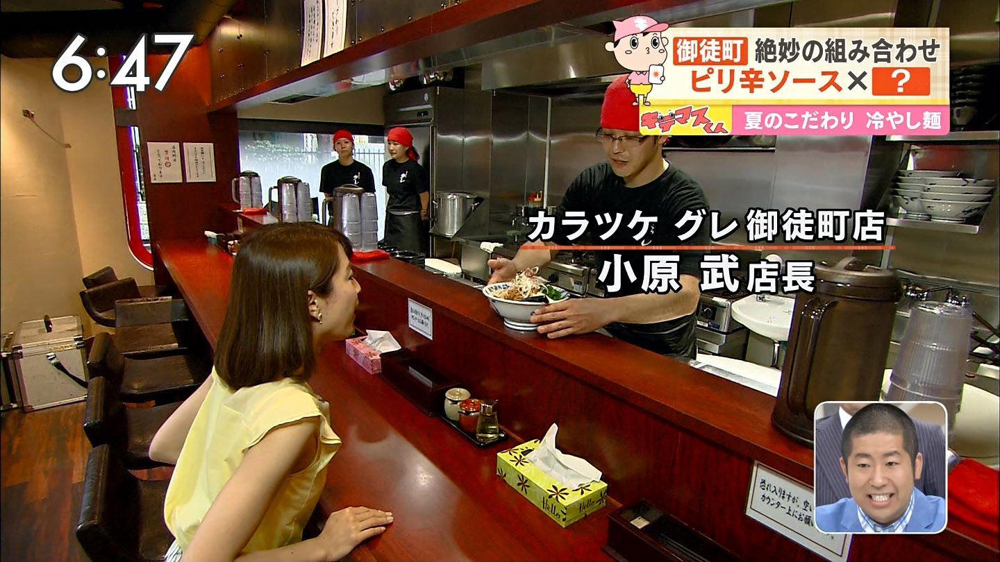 佐藤渚と宇垣美里　脇からインナーチラ！