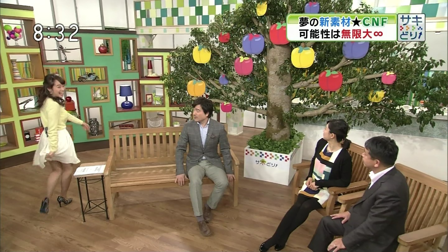 片山千恵子アナ　ニット横乳！　サキどり↑