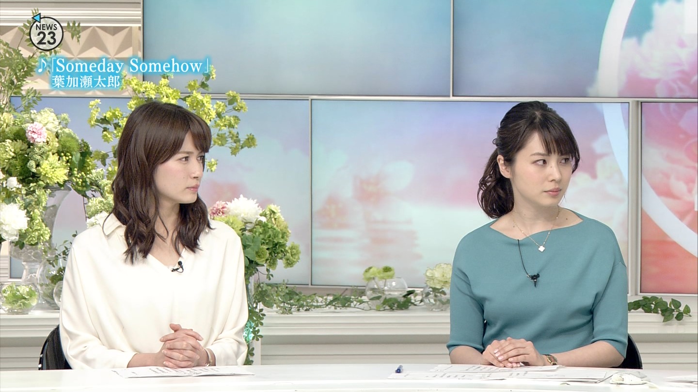 皆川玲奈アナと宇内梨沙アナ　News23