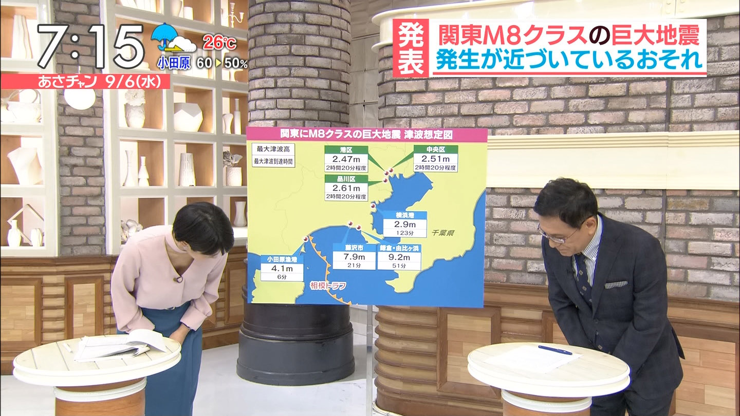 夏目三久アナが胸チラ！！