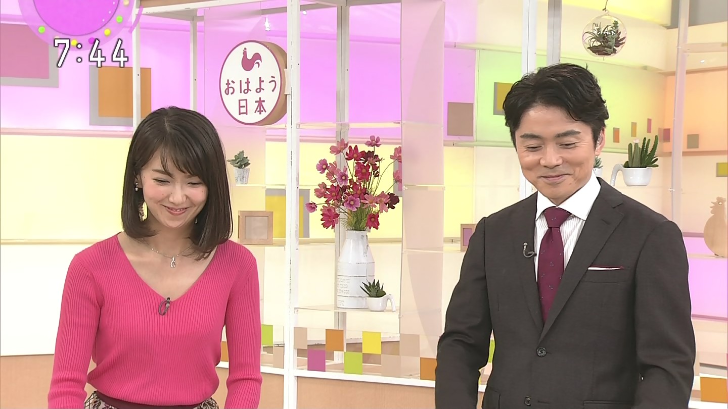 和久田麻由子アナ　ニット乳！