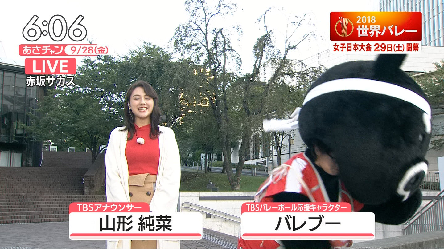 山形純菜アナと笹川友里アナ　ニット乳！